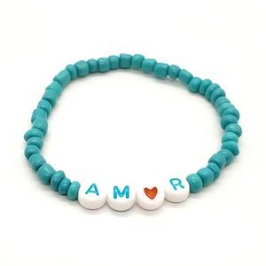 Boho Stackable Seed Glass Bead Bracelet AMOR